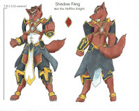 Shadow Fang - base form- character sheet by n1ghtmar37 - wolf, male, canine, lupine, character sheet, anthro, armor, m, canid, superhero, warrior, hero, mammal, anthropomorphic, msolo, armored, superpowers, chimeran, knightschronicles
