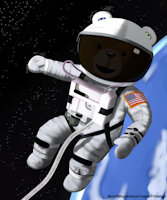 Astronaut Bear/Astrobear by HansTrimmel - male, bear, teddybear, suit, furry, character, teddy bear, oxygen, teddy, male/male, male/female, character design, male solo, zero gravity