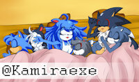 The DarkBlue Family Sleep by kamiraexe - sonic fan characters, sonic oc, sonicfancharacter, sonicoc