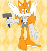 Tails the Fox by Fansofan - fox, straight, male, teen, canine, feet, paws, teenager, tails, young, sonic, heterosexual, oc, hammer, feetpaws, mobian, redesign, sonic fan character, miles tails prower, screwdriver, bicurious, feet fetish, tails the fox, sonic oc, bi curious, young boy, stirrups