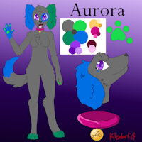 Another mutt named Aurora by TheQueerOne - dog, female, reference sheet, lesbian, mutt, fur dye