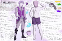 LINKS - (a furry story) - Luke Windhill - Character Sheet by Farfener - male, character sheet, human, guns, runes, slavery, character reference, links, slaver, runic magic, auroran archives, farfener