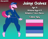 Jaime Galvez the Axolotl by ThatDawgMurray - reference sheet, character sheet, ref, axolotl, ref sheet, reference, jaime, jaime galvez