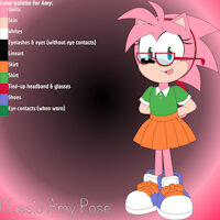 Classic Amy Rose: (March 2022 Redesign) by WickerDoodles9 - fanart, female, hedgehog, sonic the hedgehog, alternate universe, sonicthehedgehog, female/solo, amy rose the hedgehog, fanartdigital, classicamyrose, amyrosefanart