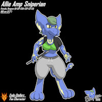 Allie Alsin Sniperian (Reference) by Sniperian - girl, female, alien, anthro, furry, cool, badass, electricity, lady, thunder, fighter, anthropomorphic, koopew