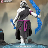 Experiment on Hero Forge #4 by StormsofKings - female, wolf, wolfgirl, beastkin, tall girl