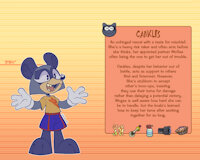 cankles ref by itchimari - female, raccoon, toon, character reference, toontown