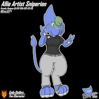 Allie Pew Sniperian (Reference) by Sniperian - girl, female, alien, anthro, furry, lady, anthropomorphic, nerd, nerdy, koopew, nerdygirl