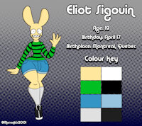 Eliot Sigouin Ref Sheet! by ThatDawgMurray - rabbit, character sheet, femboi, ref, ref sheet, femboy, eliot, eliot sigouin