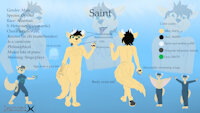 Saint by Desmondxk - wolf, male, reference sheet, deer, shark, original species, eel, wackicakacoptyldoptyldoptyloptolis, optolis