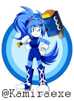 Blue the Dog Wispon Cube Hammer by kamiraexe - fan character, sonic fan character, sonic fan characters, sonic oc