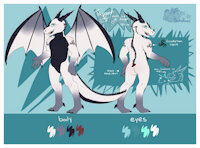 Tavaron Ref Sheet 1.0 by Theron - dragon, cub, boy, tail, anthro, claw, claws, wings, horns, winged, girlyboi, girlyboy, femboy, horned, underage, blue eyes, cubfur, full color, white fur, full body, ice dragon, fullcolor, littlefur, clawed, theron, white body, theronlefevre, tavaron