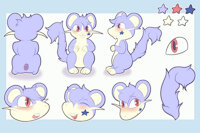 Periwinkle The Rattata-Fox Hybrid 🐭🦊💜 by Thunderax22 - fox, cub, son, male, hybrid, blushing, reference sheet, pokemon, feral, blush, child, ref sheet, reference, periwinkle, rattata, hybrid species, male/solo, male only