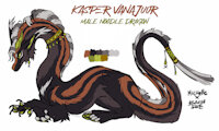 Kasper Vanajuur Reference by EnderFloofs - dragon, cute, male, reference sheet, tribal, necklace, ref sheet, reference, noodle dragon