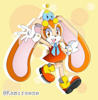Cream the Rabbit and Cheese by kamiraexe - cheese, sonic character, sonic characters, cream the rabbit, cheese the chao