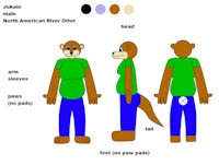 Experiment 2 by Jukain726 - male, reference sheet, otter, fursuit, reference