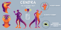 Cendra the Newt (Commission) by FutonFurry - female, purple, orange, swim, chubby, amphibian, newt, salamander, anklet, scalie, webbed, taile, salamand