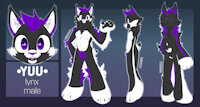 Commission sheet for Ururun on Discord by pandadough - feline, male, reference sheet, lynx, ref, reference, ref-sheet, male/solo