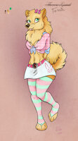 Tessie by LordOfTheTroglodytes - dog, cute, female, magic, canine, fluffy, slut, character, skull, pomeranian, hoe, thot, female solo, pastel goth, permanently horny