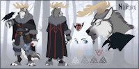 Noboru 2.0 (Armored) by DestinyWolf - wolf, male, knot, raven, fur, armor, antlers, destiny, horned, beard, hammer, viking, karmen16, wing-marking