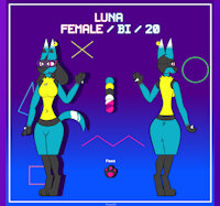 Luna Ref Sheet by Draynlat - lucario, female, reference sheet, pokemon, anthro, art, furry, ref, fursona, ref sheet, reference, sona, refsheet, pokesona, referencesheet, digial