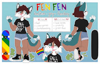 corrie the fennec by Corriethefennec - male, reference sheet, shorts, shirt, shoes, fennec fox, skateboard, smelly, smellyfeet