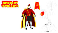 OC - Scarlet Stallion by Noah888 - horse, stallion, muscle, anthro, comics, furry, cape, speedo, soviet, thong, boots, uniform, original character, communism, soviet union, creative commons, big bulge, shinguards, swivel comics