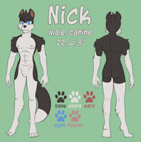 Nick reference by Initium - dog, male, canine, reference