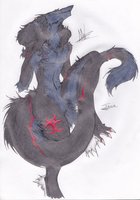 Jace SilverFang by Destinythevampire - male, sergal, chilling