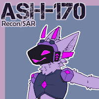 ASH - 170 Ref by AlbaFox - female, ref sheet, original character, protogen