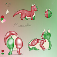 Gelatin Dragon - Mexcello by BakedFish - dragon, female, butt, booty, feral, reptile, ref, raised tail, reference, jello, big butt, gelatin, gelatin dragon, mexcello