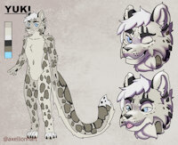 Yuki refsheet by axellionhart - snow leopard, male, icons, refsheet