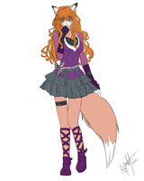 Miranda Concept Reference by Aleu - female, pink, red fox, gothic lolita dress