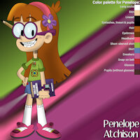 MLaaT-Rabbot: Penelope Atchison by WickerDoodles9 - reference sheet, human, original character, female/solo, artwork (digital), the loud house