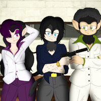 The Ape Mob Trio: Colbert, Franz, and Drago by Silverfantastic - male, monkey, posing, mafia, mob, mobian, villains, ape, sonic fan characters, mobsters, sonic au, colbert the monkey, franz femape, drago the ape