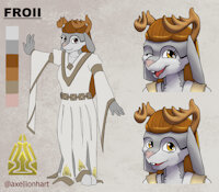 Froii refsheet by axellionhart - female, deer, celtic, hydrid, rabit