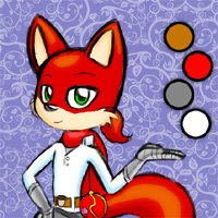 Profile Picture - Sir Chaytel Solverre by Chaytel - sword, fox, male, scarf, character sheet, knight, mobian, chaytel