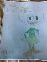 Louie to Llewellyn V1 OC by BusterBunny8 - female, oc, duck, transfemale, llewellyn, ducktales2017, duck oc, llewellyn duck