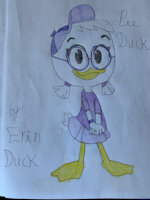 Pee Duck oc by BusterBunny8 - female, oc, duck, ducktales2017, duck oc