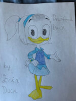 Dewford Duck OC by BusterBunny8 - female, oc, duck, ducktales2017, duck oc