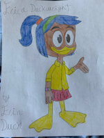 Erica Duckwright OC by BusterBunny8 - female, oc, duck, ducktales2017, duck oc