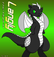 my hybrid langly by LangNinetails - dragon, wolf, male, hybrid, otter, standing, showing-off