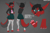 Violet character sheet by Vixensheart - female, teenager, fennec fox, flat chested