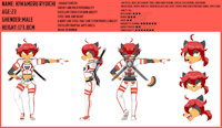 design for ryu(Combat uniform.ver) by CRANEBEAR1111 - dog, character sheet, character, character design