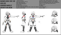 design for han(medical battle suit.ver) by CRANEBEAR1111 - character sheet, character, korean, character design, bunny rabbit