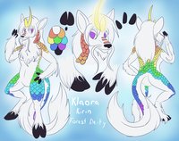 Klaora Ref Sheet by Klaora - female, unicorn, ref sheet, reference, kirin