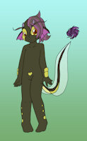Addison by ManicMoon - naked, dragon, cub, nude, male, hybrid, reference sheet, frog, cuntboy, tadpole tail, void dragon, addison