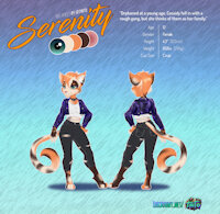 OC - Serenity (SFW) by Finalwizard9 - feline, female, character sheet, calico, sfw