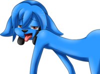 Horny Skinny by Riosha - dog, nude, male, gay, canine, pokemon, girly, solo, riolu, red eyes, blue fur, riosha, blue hairs