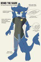 Bowie the Shark by MidnightMuser - male, hybrid, hedgehog, shark, sonic, barefoot, wetsuit, sonic fan character, hedgeshark, chlamys